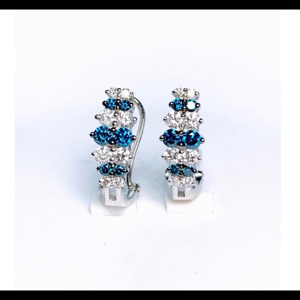 Blue diamond earrings